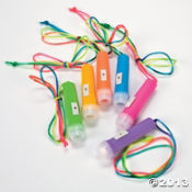 Plastic Mini Flashlights On A Rope<br>1 dozen